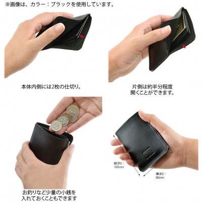 VanNuys 胸ポケットに入る 薄型ランチ財布兼薄型名刺ケース(キャメル)
