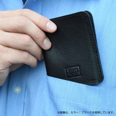 VanNuys 胸ポケットに入る 薄型ランチ財布兼薄型名刺ケース(キャメル)