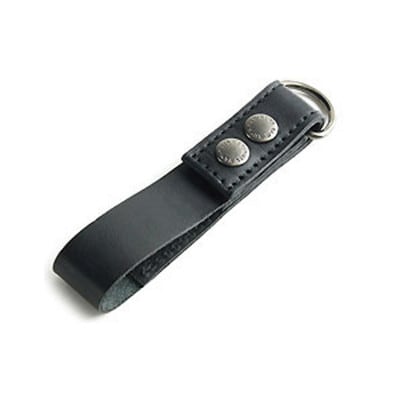 VanNuys 外れにくいWホック仕様のぬめ革の時計ホルダー Type-D【20mm幅】(ブラック)