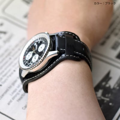 VanNuys 腕時計用レザーベース【時計ベルト幅22mm用】(ビンテージブラウン)