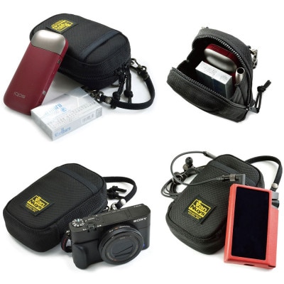VanNuys RX100、iQOS、タバコ、小型の音楽プレーヤー用 ジャバラ付きマルチケース