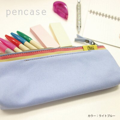 VanNuys ファスナーペンケース/スリムタイプ(8号帆布製:レッド)