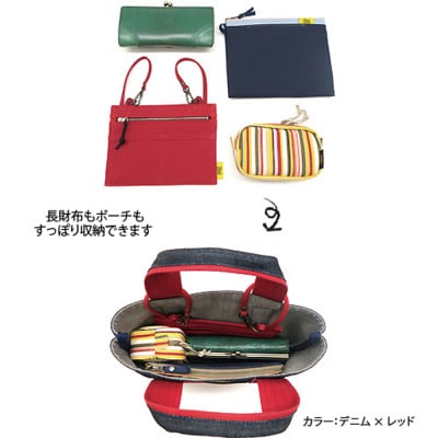 VanNuys スタッフオーダートート/Akiモデル(デニム×ターコイズブルー)