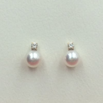 APE4712　K18PG あこや真珠　ピアス
