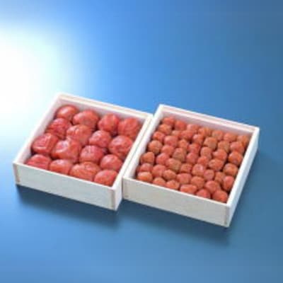 梅富久良セット(木箱入り) 大梅380g(塩分約6%) 小梅350g( 塩分約8%)【mrs029】