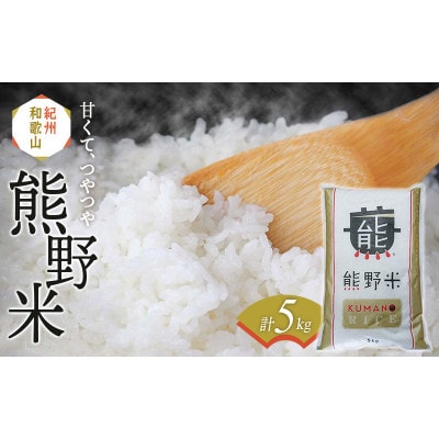 紀州のお米 熊野米5kg / 田辺市 ブランド米 ひかり新世紀【tgm003-2】