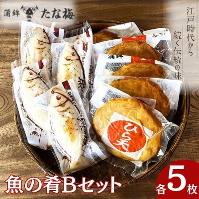 魚の肴Bセット 魚の肴5枚 ひら天5枚 【tnu008】