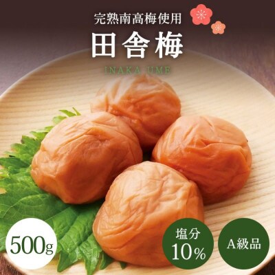【A級品】紀州南高梅 田舎梅 500g 塩分10% ご飯のお供【spo008】