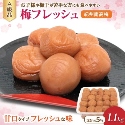 紀州南高梅セット 村っ子梅・梅フレッシュ 各1.1kg×2(計2.2kg)【fuz002-1】