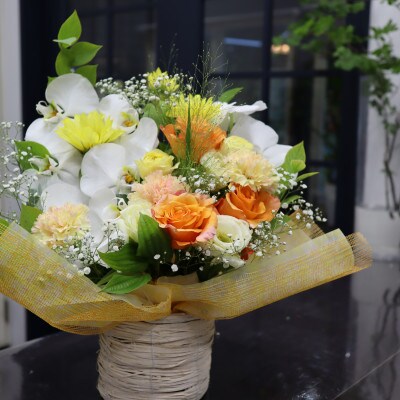【敬老の日】フラワーアンジメント/S～花瓶不要!届いてそのまま飾れるフラワーアレンジ