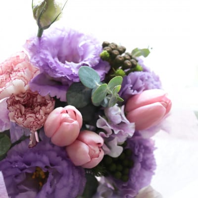 【毎月定期便】季節のお花で束ねたブーケ【花瓶用】/Sサイズ全6回