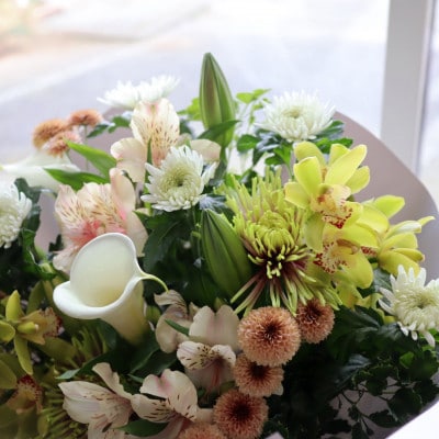 【毎月定期便】【さとふる限定】季節のお花で束ねた仏花【花瓶用】/LLサイズ全6回