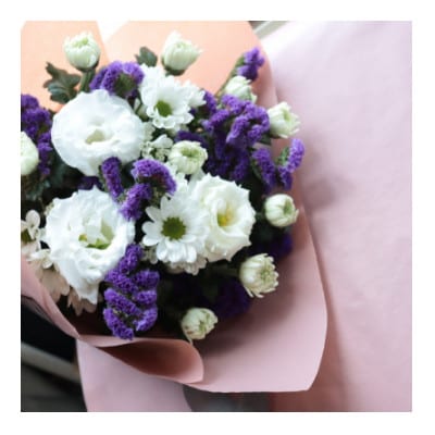 【毎月定期便】季節のお花で束ねた仏花【花瓶用】/ミニサイズ全6回