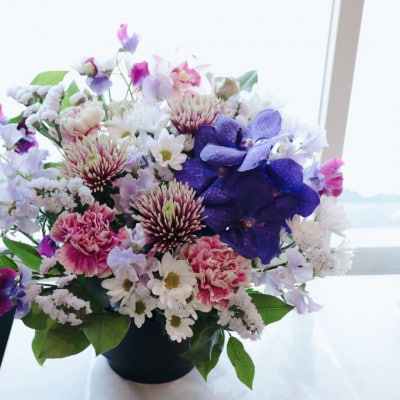 【2週間毎定期便】仏花アレンジメント/Sサイズ～花瓶不要!届いてそのまま飾れます全24回