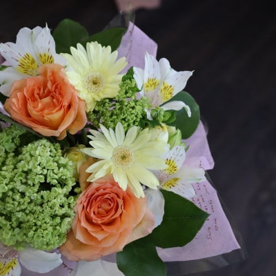 【2週間毎定期便】季節のお花で束ねたブーケ【花瓶用】/ミニサイズ全24回