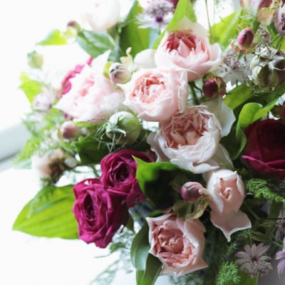 【2週間毎定期便】癒しのフラワーセラピーブーケ【花瓶用】/Lサイズ全24回