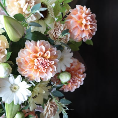 【2週間毎定期便】癒しのフラワーセラピーアレンジメント/LLサイズ全24回