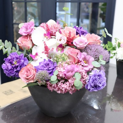 【2週間毎定期便】癒しのフラワーセラピーアレンジメント/LLサイズ全24回