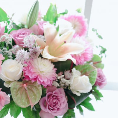 【2週間毎定期便】癒しのフラワーセラピーアレンジメント/LLサイズ全24回