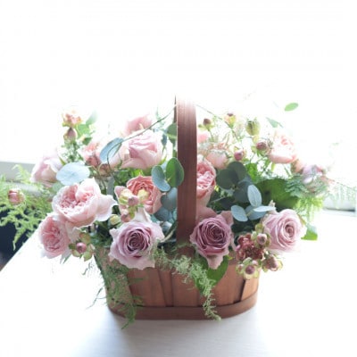 【2週間毎定期便】癒しのフラワーセラピーアレンジメント/Lサイズ全24回