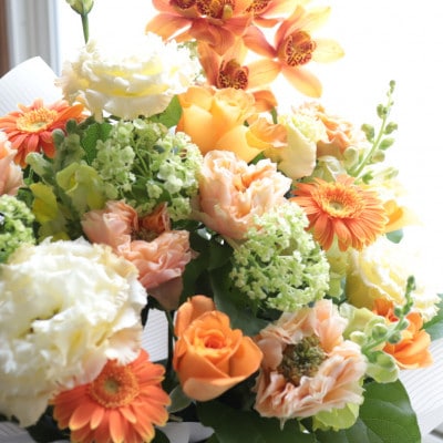 【2週間毎定期便】癒しのフラワーセラピーアレンジメント/Lサイズ全24回