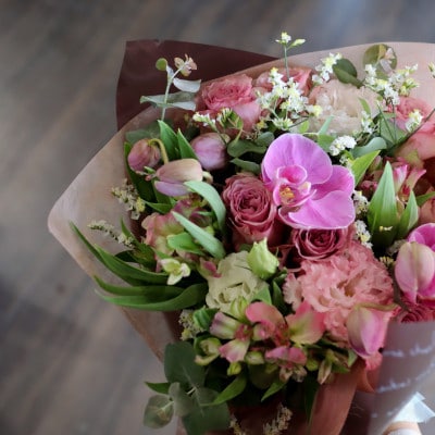 【毎月定期便】【さとふる限定】癒しのフラワーセラピーブーケ【花瓶用】L/Xサイズ全12回