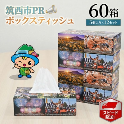 ボックスティッシュ60箱 5個×12セット ckm001【入金確認後、最短5営業日で発送予定】