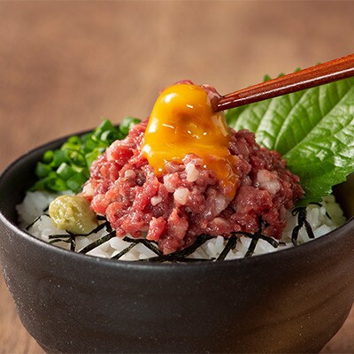 「熊本特産」馬刺しユッケ2種とネギトロの食べ比べセット(菊陽町)