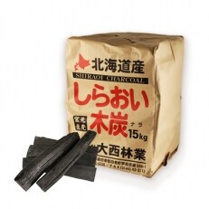 【窯元直送】しらおい木炭 15kg(30cmカット・ナラ切り炭)