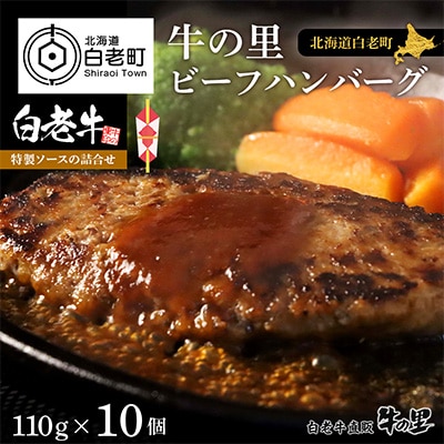 【のし付き】牛の里ビーフハンバーグ【110g×10個】特製ソースの詰合せ
