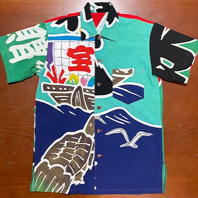 【一点物】大漁アロハシャツ Sサイズ