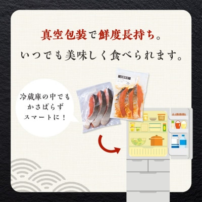 沖捕り紅鮭切身(3切×6パック)と紅鮭明太(3切×6パック)食べ比べセット