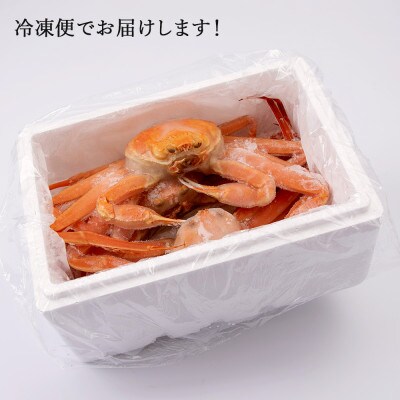 北海道産!冷凍ボイルずわい蟹【オス】1kg(2～5尾入り)、かに酢15g