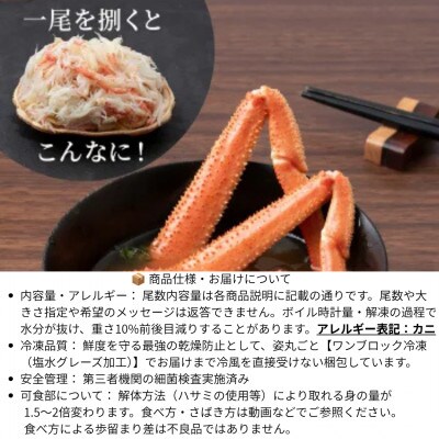 訳あり オオズワイガニオス浜ゆで (約600-800g) 3尾で計2kg