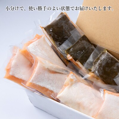 白金鮭《プラチナサーモン》 浜干し・昆布締め セット ハーフカットサイズ