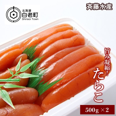 旨み凝縮! たらこ500g×2パックセット【斉藤水産】 AM015