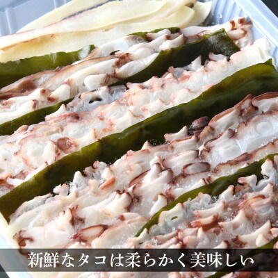 たこしゃぶ 約600g×2セット 計約1.2kg(6～8人前)タレ昆布付き【斉藤水産】AM017