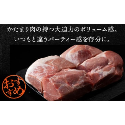 北海道産 白老豚 モモ ブロック 600g×4パック
