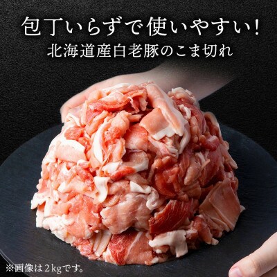北海道産 白老豚 モモ ウデ 切り落とし3kg