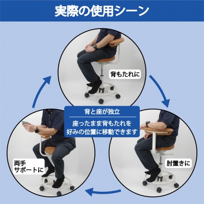 高品質なクラッシックレザーを使用したマルチチェア　CM127WーVHBR(ブラウン、足掛けリング付)