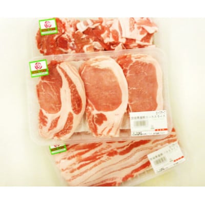 茨城県産銘柄豚　ローズポークの精肉セット　計1,050g(茨城県共通返礼品)