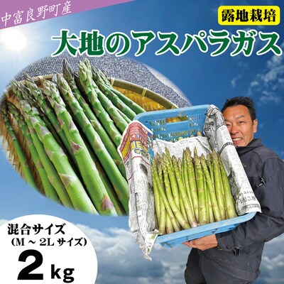 BF-017【2025年発送】【中富良野町寺坂農園】大地のアスパラガス(2kg)
