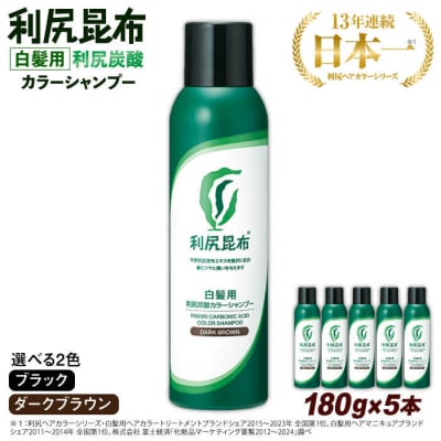 【5本入】[白髪用]利尻炭酸カラーシャンプー 株式会社ピュール  [AZA046]