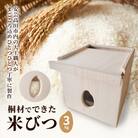 桐材でできた米びつ 3kg 米びつ 米櫃 こめびつ 木製 桐 広島[No5895-0809]