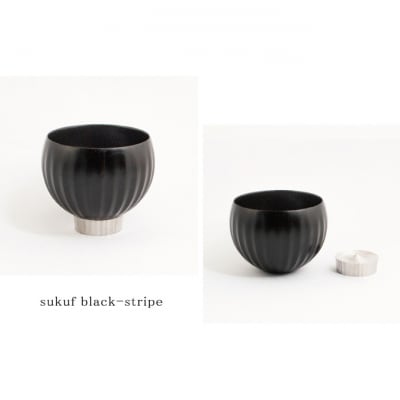 【手作り漆器】 湯呑み sukuf black ペア セット [53930099]
