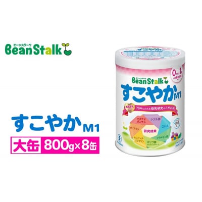 粉ミルク 雪印ビーンスターク すこやかM1 大缶800g×8缶セット/0ヶ月～1歳向け