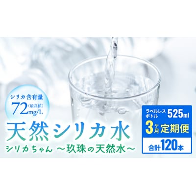 シリカ天然水 40本 × 3ヶ月定期便(シリカちゃん)