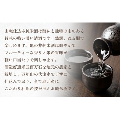 亀の井 純米酒セット(山廃仕込み空河純米酒 亀の井純米酒)