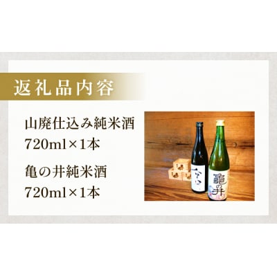 亀の井 純米酒セット(山廃仕込み空河純米酒 亀の井純米酒)
