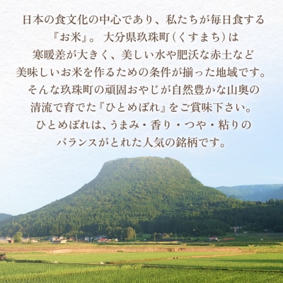 【令和7年 新米 大分県玖珠産・お米・ひとめぼれ 28㎏】頑固おやじのこだわり米(精米済み・減農薬)